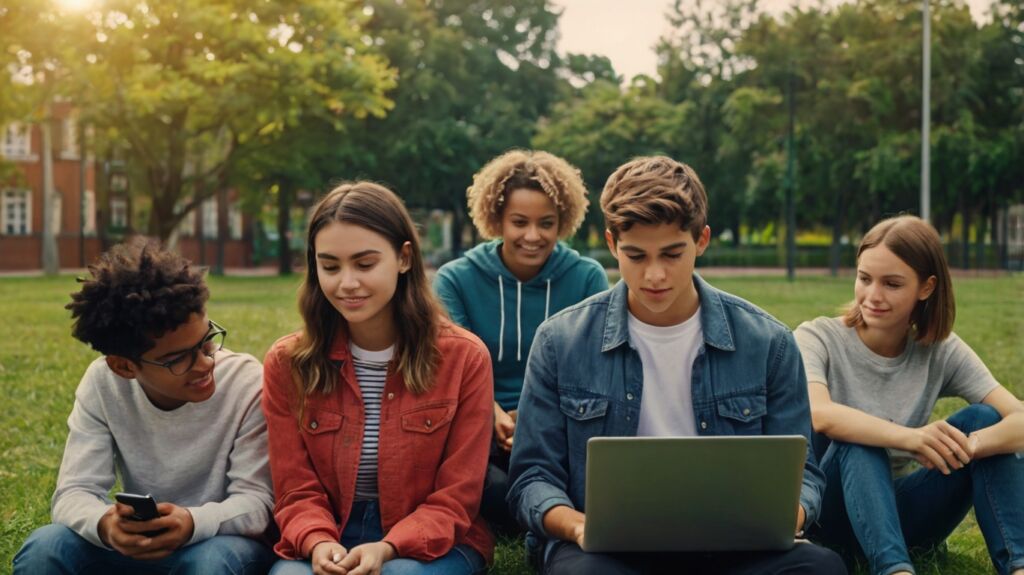 Default Students learning online from home using laptops or ta 0